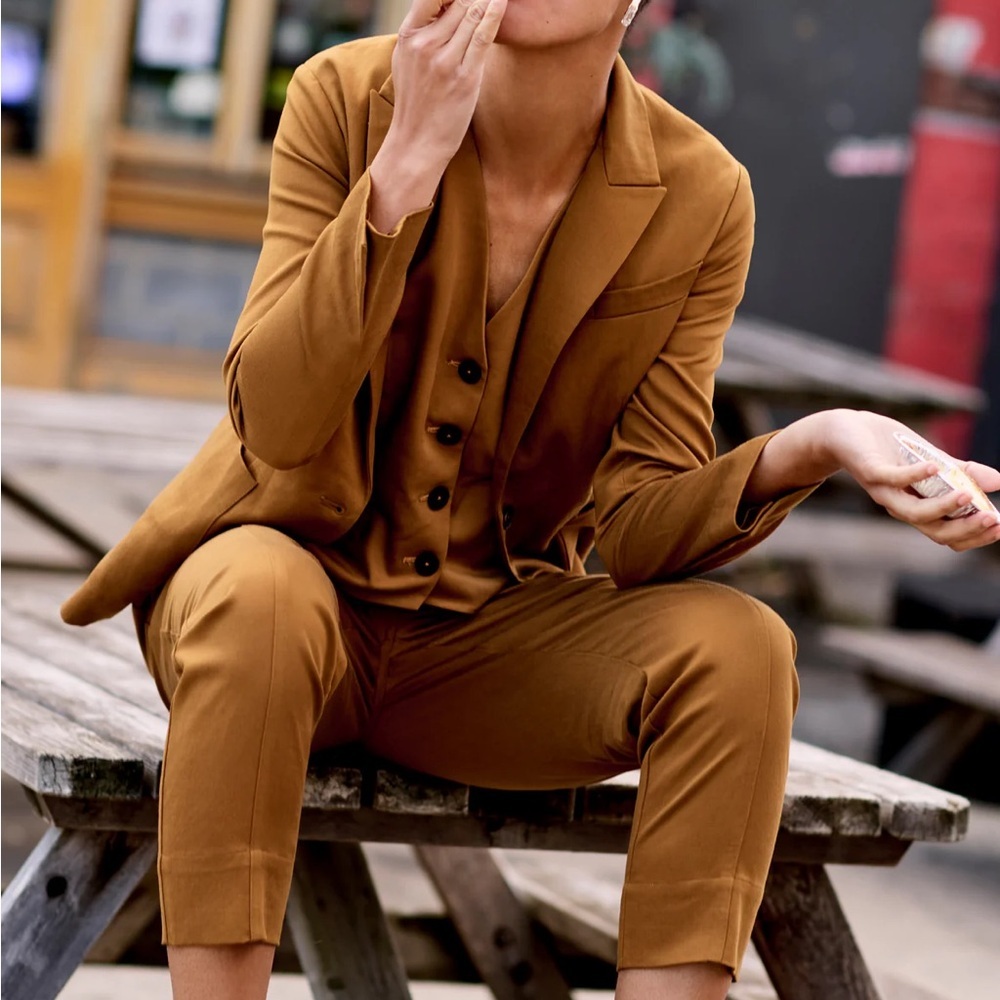 MM Lafleur The Shane 2.0 Drawstring Pant Everyday Twill In Acorn NWT Size 4 - Picture 7 of 15